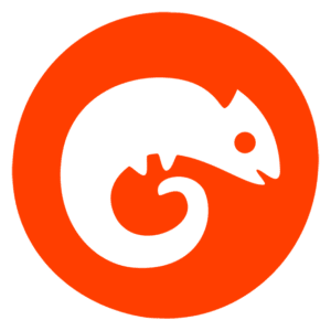 Condence_round_logo_icon_white_chameleon_orange_back