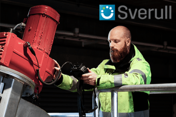 Technician performing measurements
